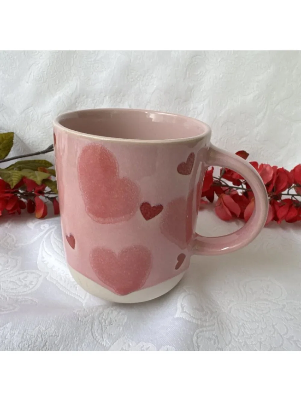 Spectrum Design Pink Ceramic 17 oz Love Hearts I Heart You Coffee Mug Nordstrom